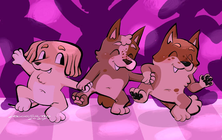 Dancing puppies